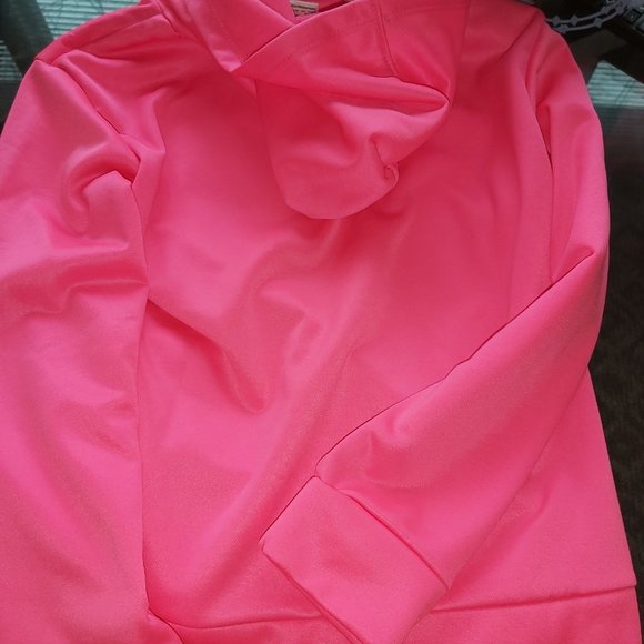 A hot pink pullover hoodie for girls ages 8-11. - Picture 5 of 5